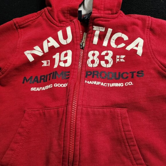 Nautica Boys' Zip-Up Hoodie Sweatshirt‎ Red Size L (7) Cotton & Polyester Blend - Picture 8 of 8